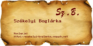 Székelyi Boglárka névjegykártya